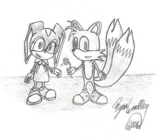 A Tails and Cream doodle by QuanticChaos1000