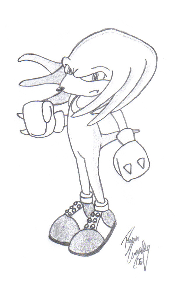 Knuckles The Echidna (revised) by QuanticChaos1000