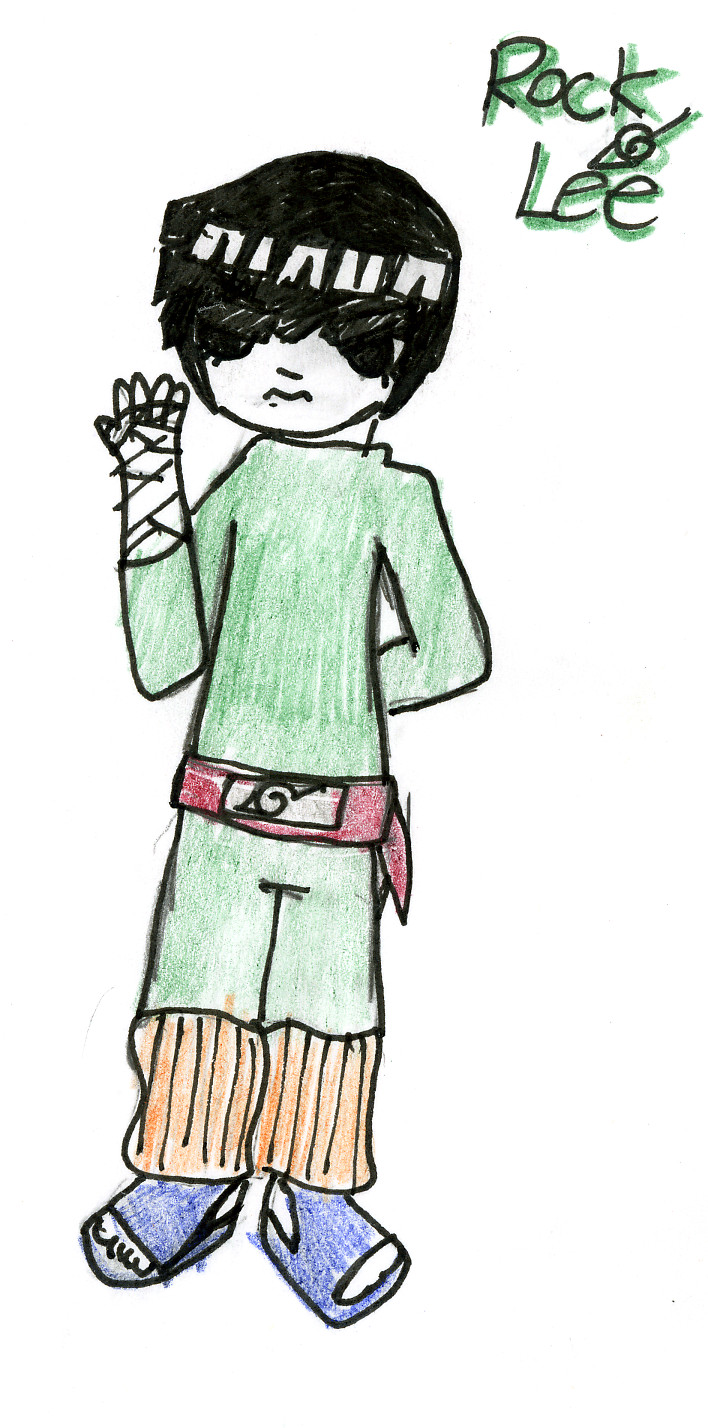 Rock Lee (colored) by QueenPaige