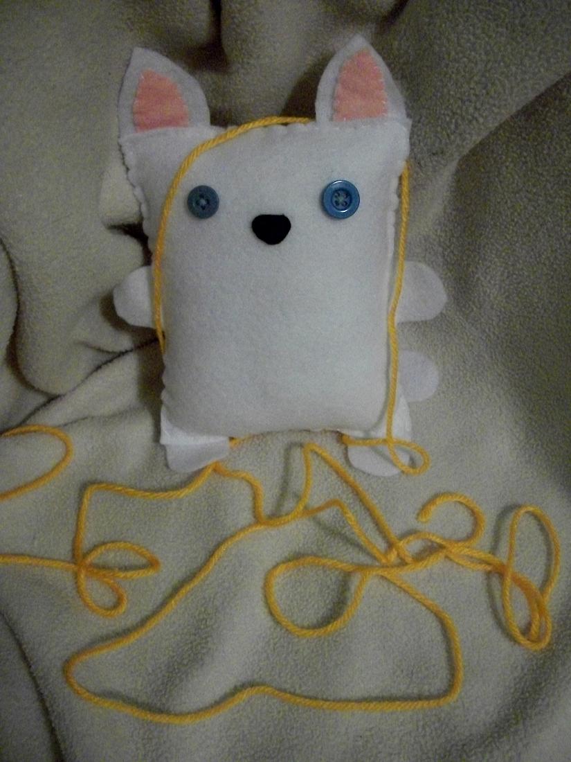 White Kitty Plush by QueenPaige