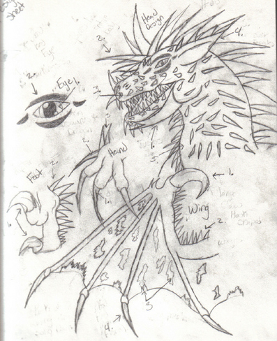 Design Sheet for Drakkena's evil form by Queen_Asheer5600