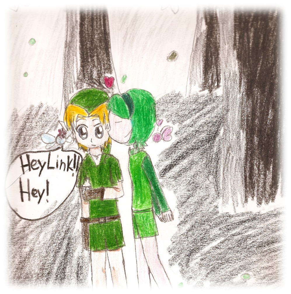 Saria's kiss by QueenofRed