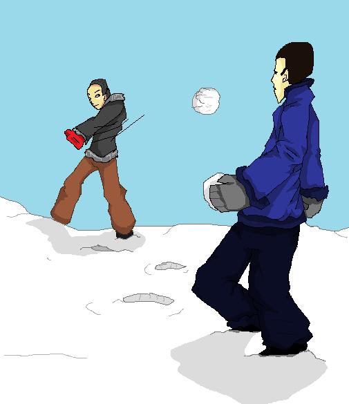 snowball fight by qazqaz1