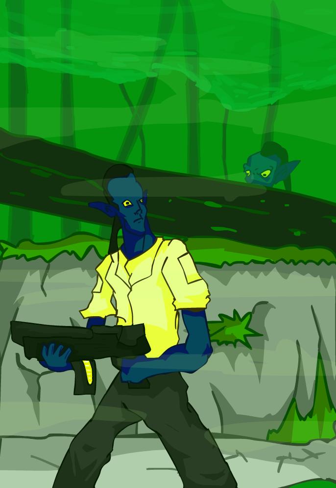 avatar blue alien by qazqaz1