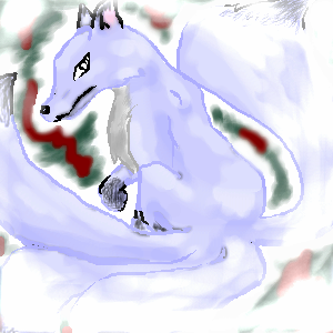 kurama in fox form again by queen_of_foxxes