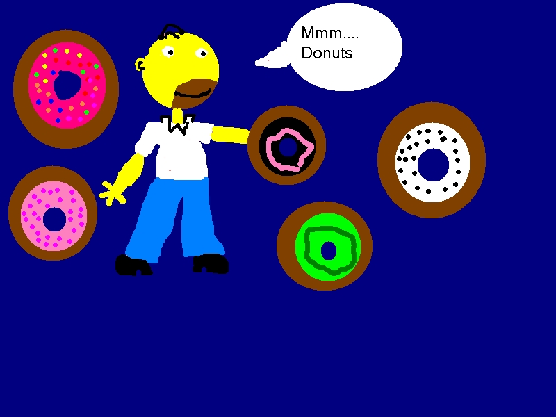 Homer in Donut Wonderland by queenofddr