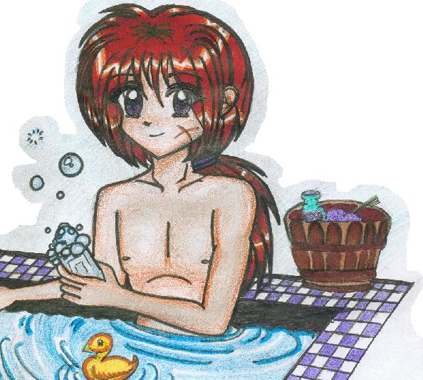 Sponsored "soap up a rurouni" day at the bathhouse by queenselphie