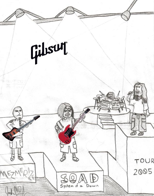 SOAD Gibson ad by RabidBaboon