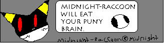 Midnight-Raccoon will eat your brains. by Raccoon-Dragon