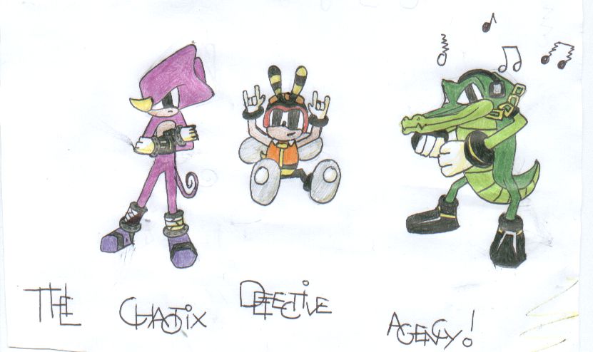 team chaotix (sonic heros style) by RachelTheFox