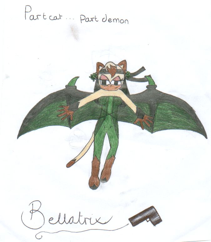 Bellatrix the cat/demon (updated version) by RachelTheFox
