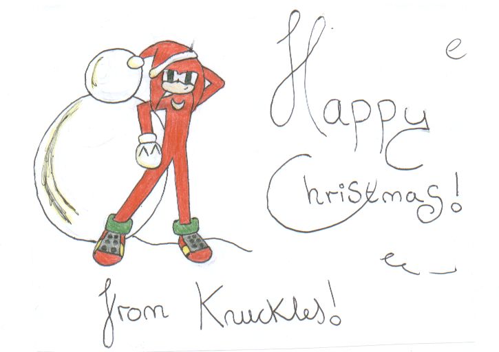 Happy Christmas from Knuckles by RachelTheFox