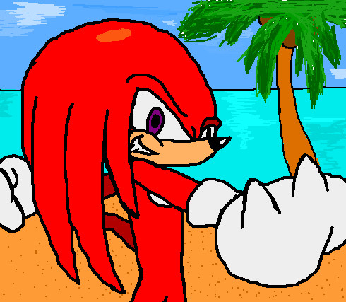 Knuckles i did on paint by RachelTheFox