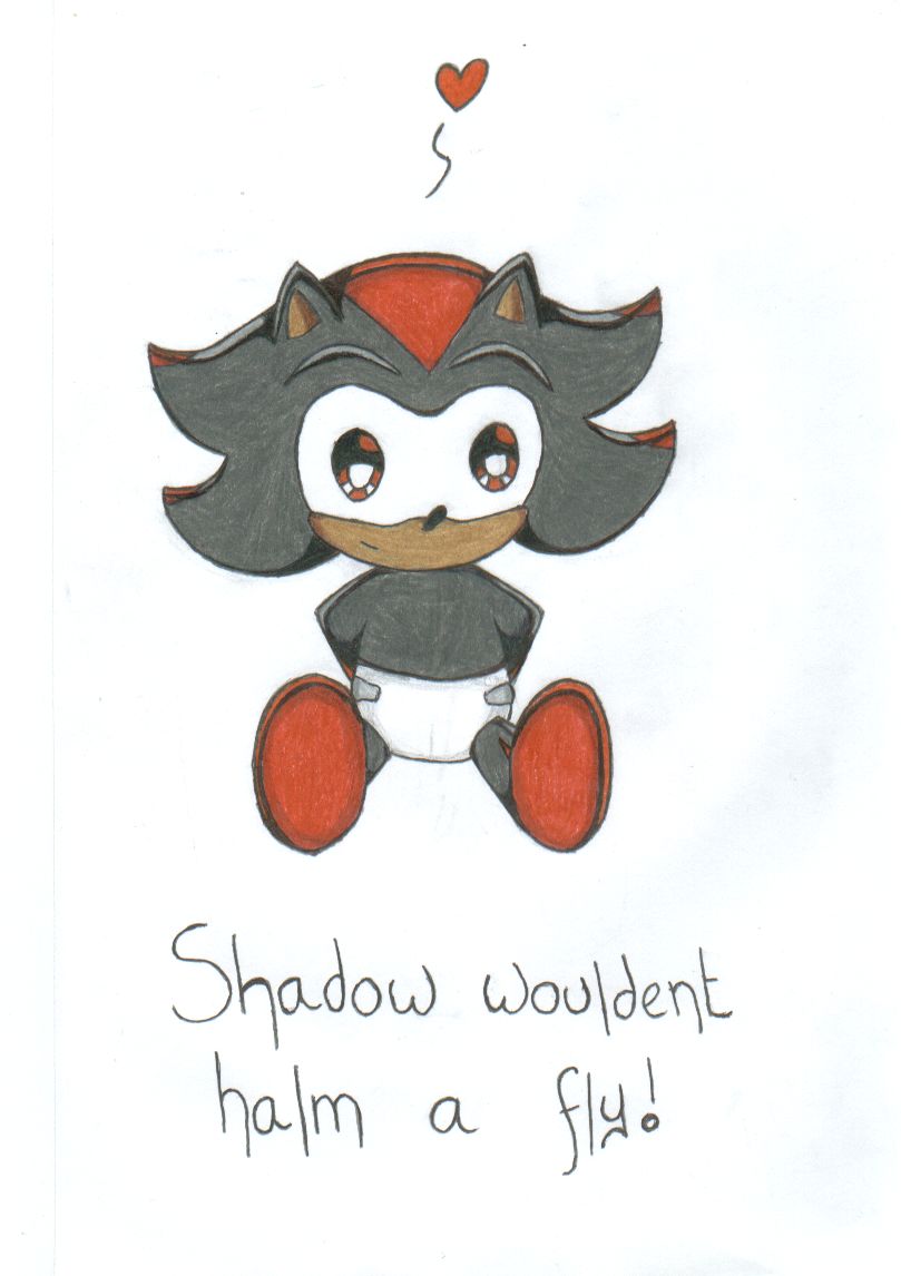 Lil' baby Shadow wouldn't harm a fly... by RachelTheFox