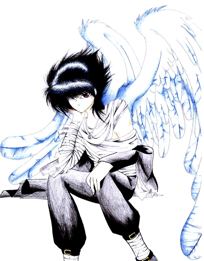 Hiei With Wings by RadioactiveMeatball