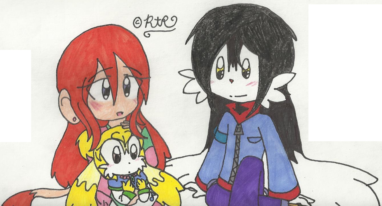 Art-Trade with CreamandPoppufan166: Older Klonoa and Older Lolo with Sunny by RaeAshleyRodri