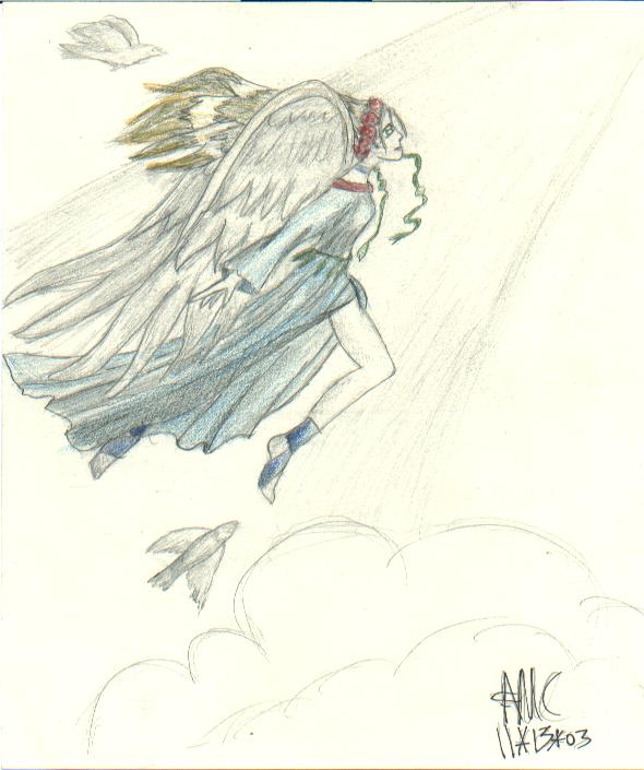 Angel in Flight by RaenaAngel