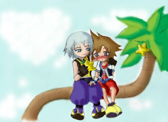 Chibi Sora and Riku by Raenef