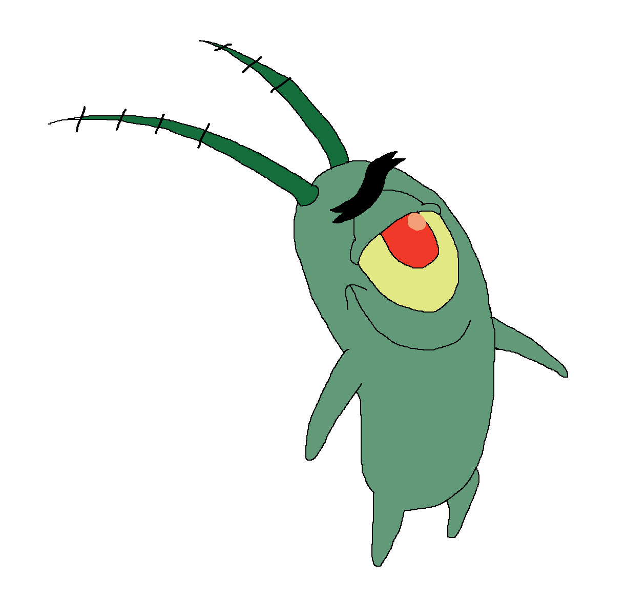 Plankton smiling by Rainbow-Dash-Rockz