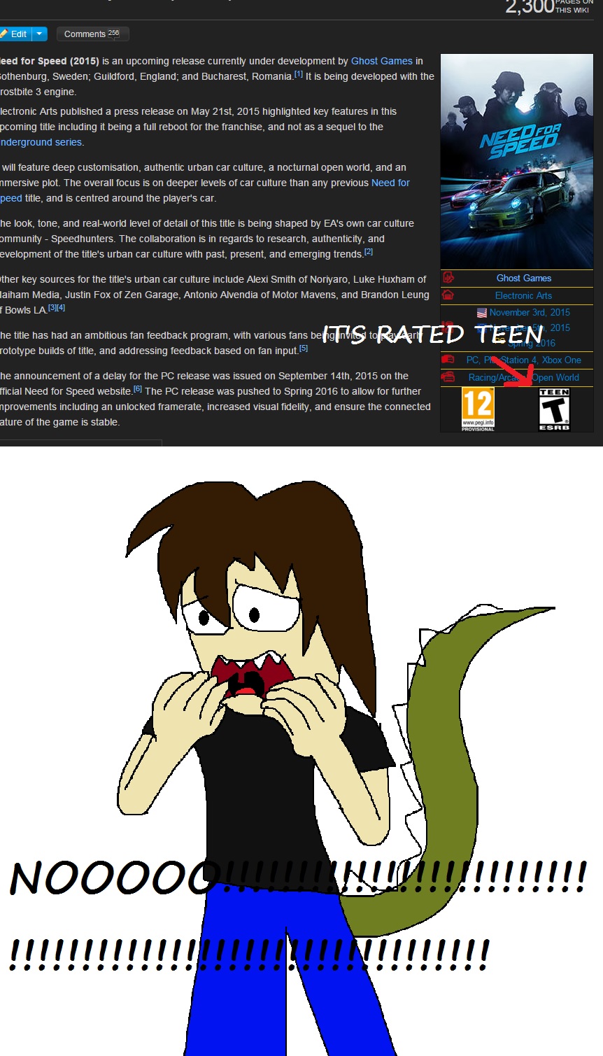 My reaction to Need for Speed (2015) is rated Teen by Rainbow-Dash-Rockz