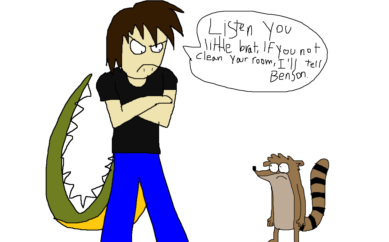 Arthur gets angry at Rigby, for not cleaning his room by Rainbow-Dash-Rockz
