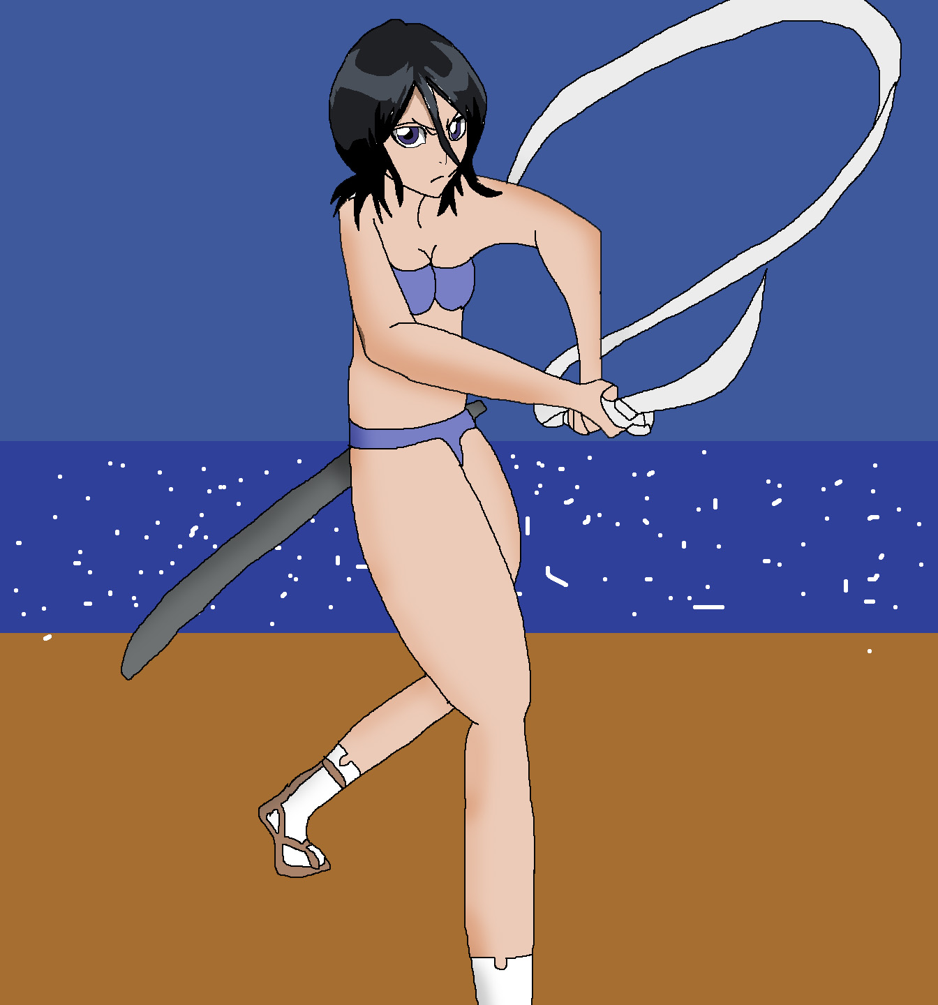 Rukia with Bathing Suit 2 by Rainbow-Dash-Rockz