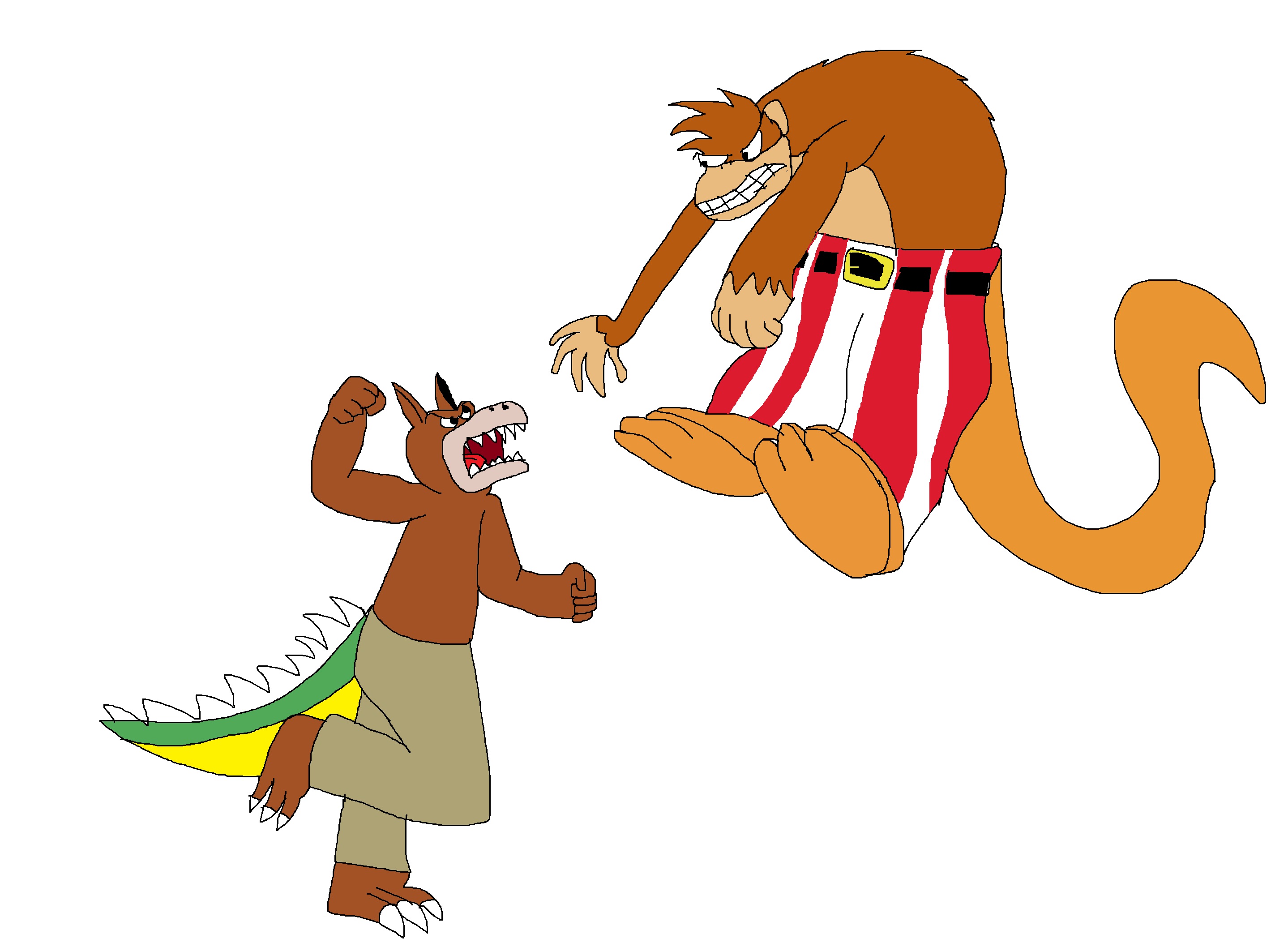 Dingodile vs Rilla Roo by Rainbow-Dash-Rockz