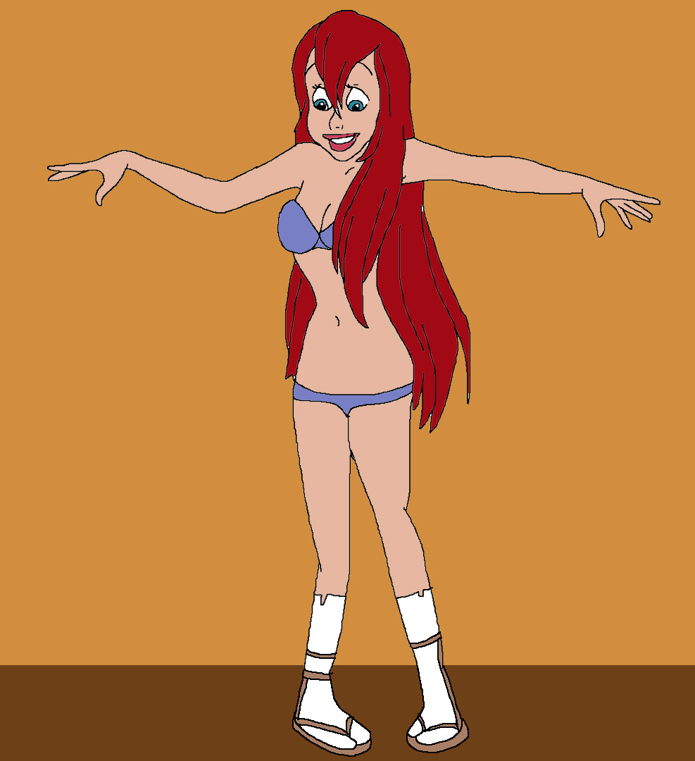 Ariel with Bathing Suit and Bleach sandals by Rainbow-Dash-Rockz