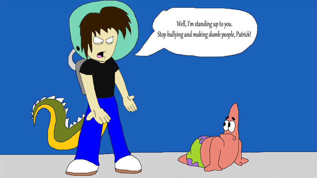 Arthur is telling Patrick to stop bullying and making dumb people by Rainbow-Dash-Rockz