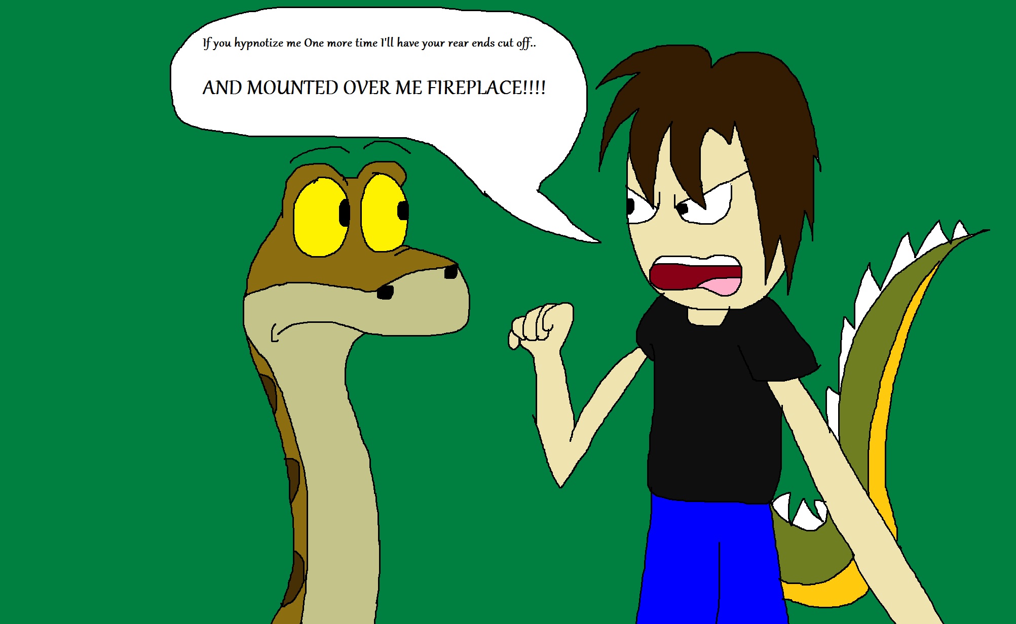 Arthur is getting angry at Kaa for Hypnotizing People by Rainbow-Dash-Rockz