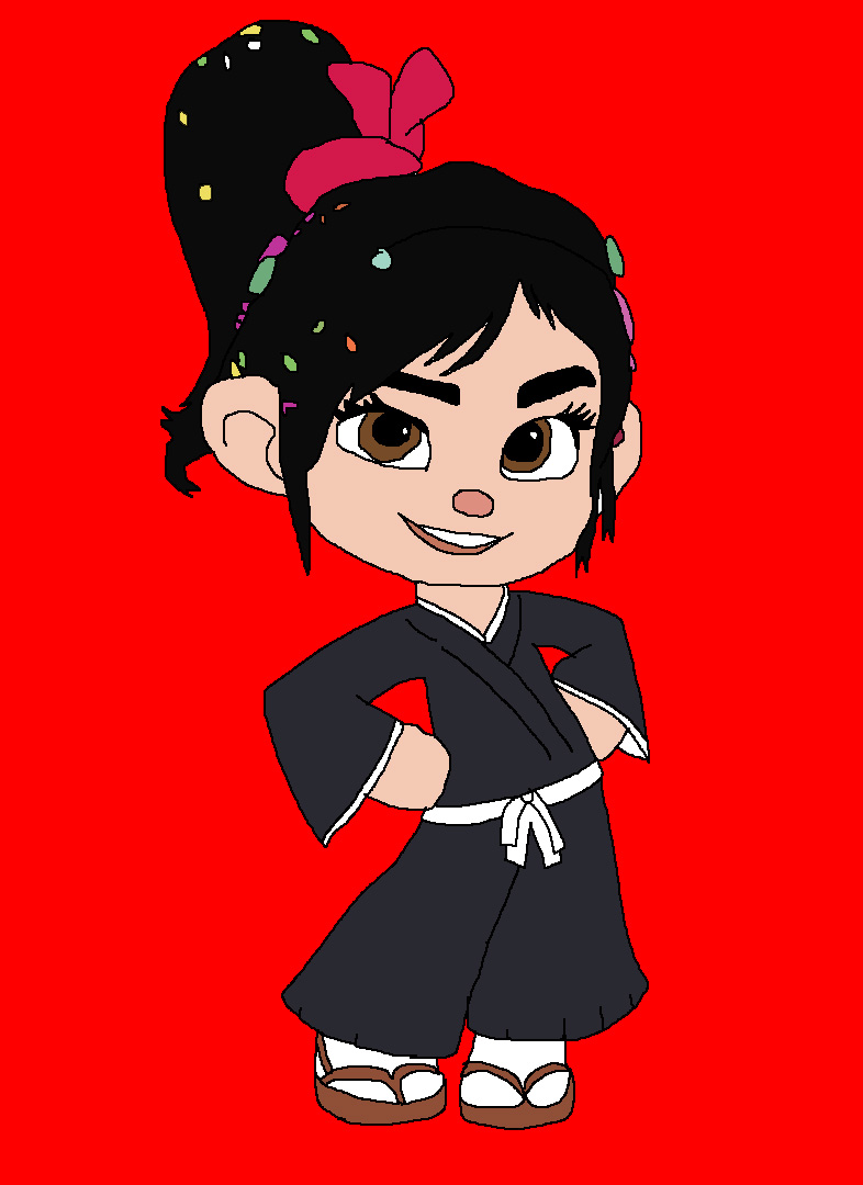 Vanellope with Soul Reaper's clothes by Rainbow-Dash-Rockz