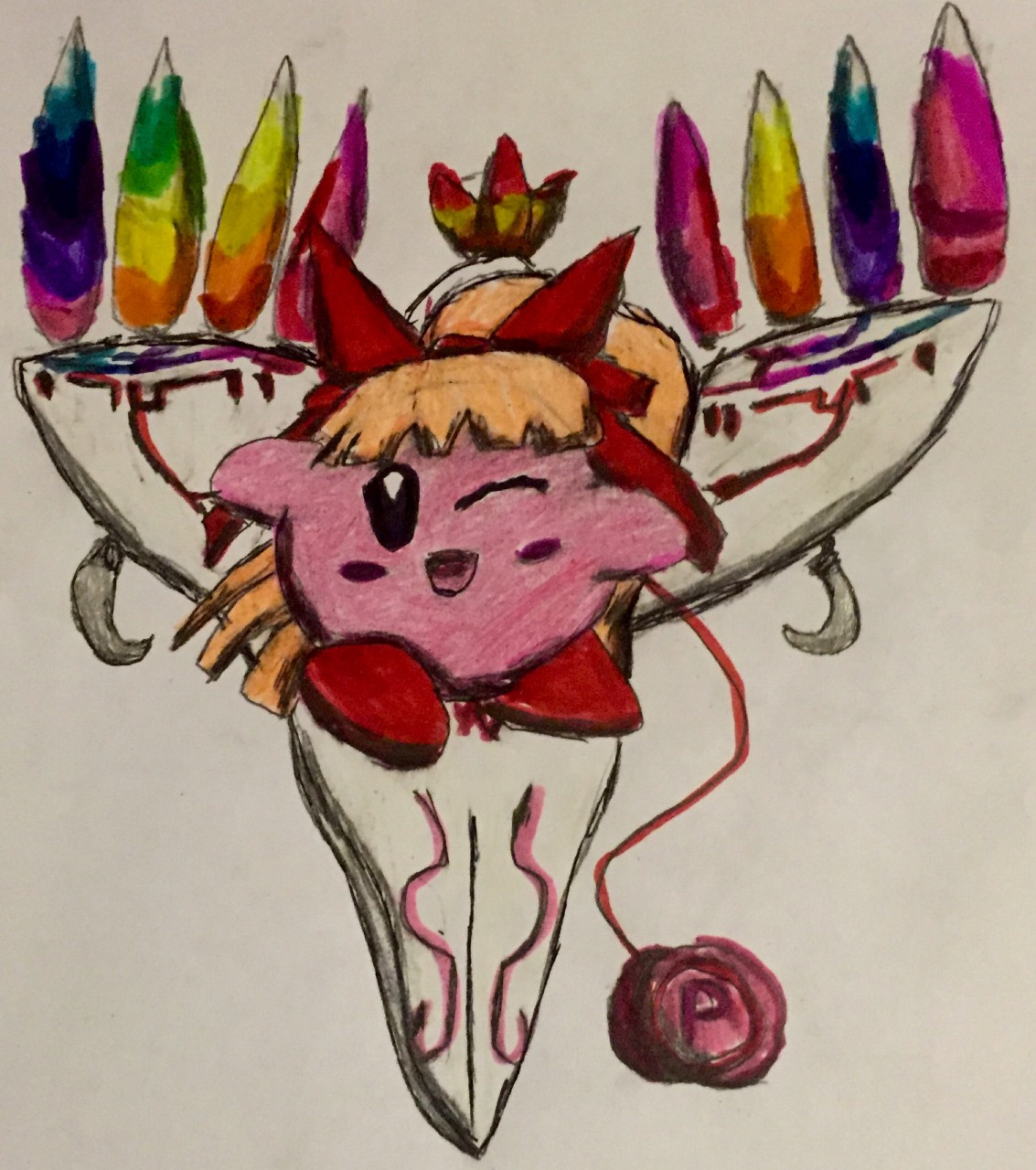 Blossom Kirby with Dragoon by Rainbow-Dash-Rockz