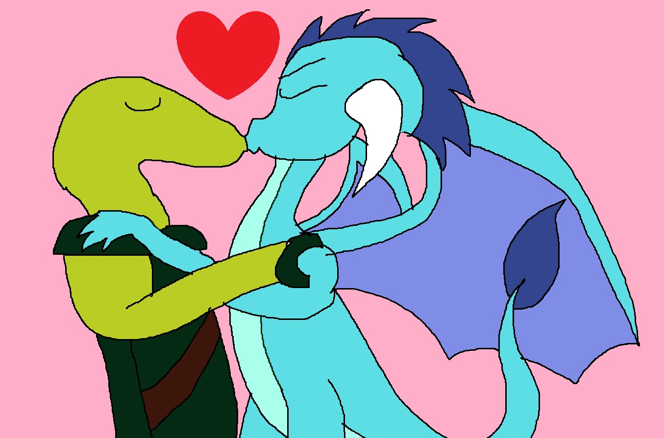 Clancee and Ember Kiss by Rainbow-Dash-Rockz