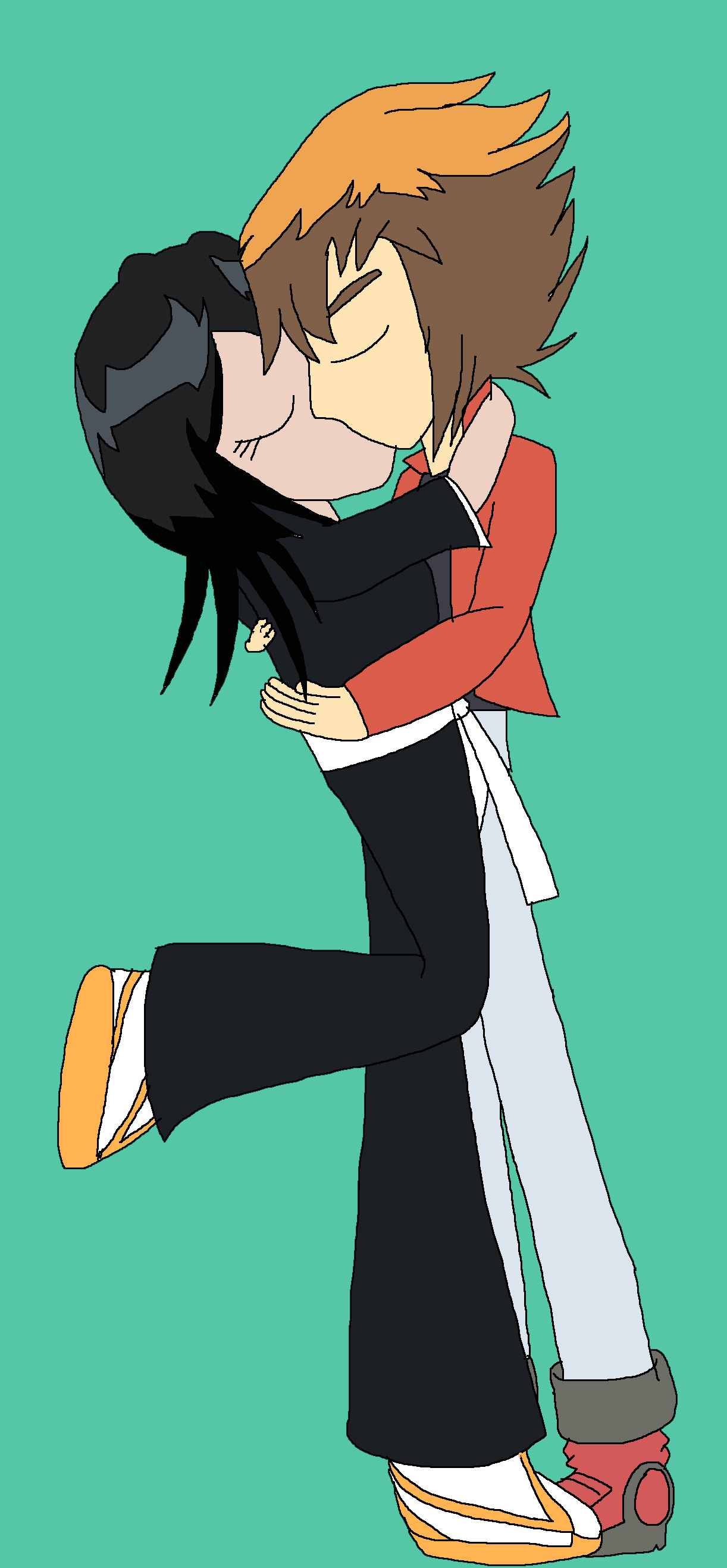 Rukia kissing Jaden by Rainbow-Dash-Rockz