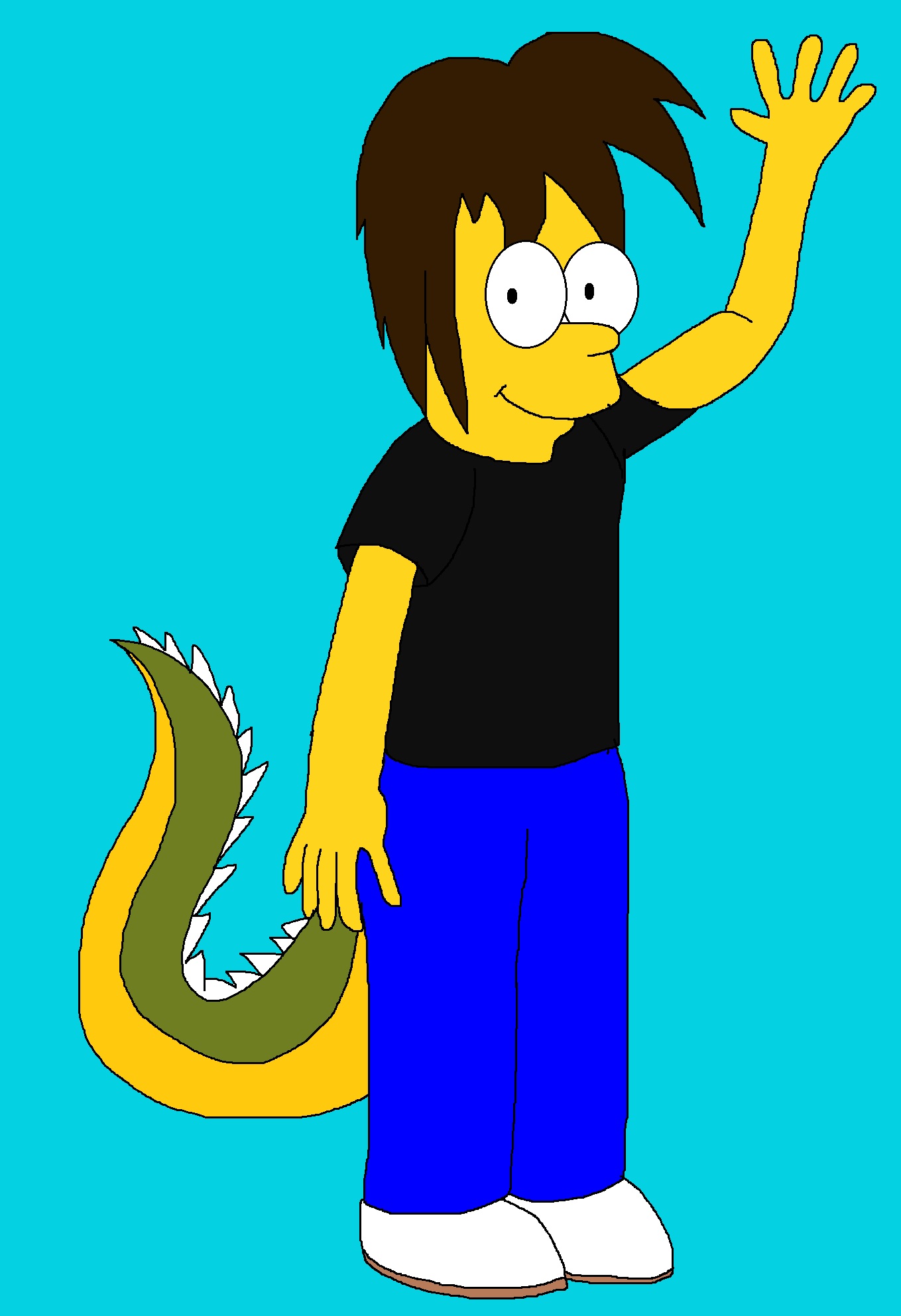 Arthur the Humanoid Reptile in Matt Groening style by Rainbow-Dash-Rockz