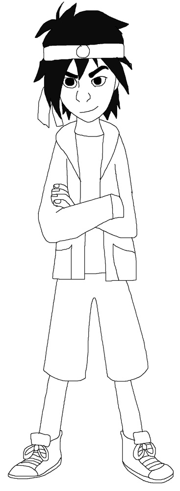 Hiro wearing Japanese Bandana by Rainbow-Dash-Rockz