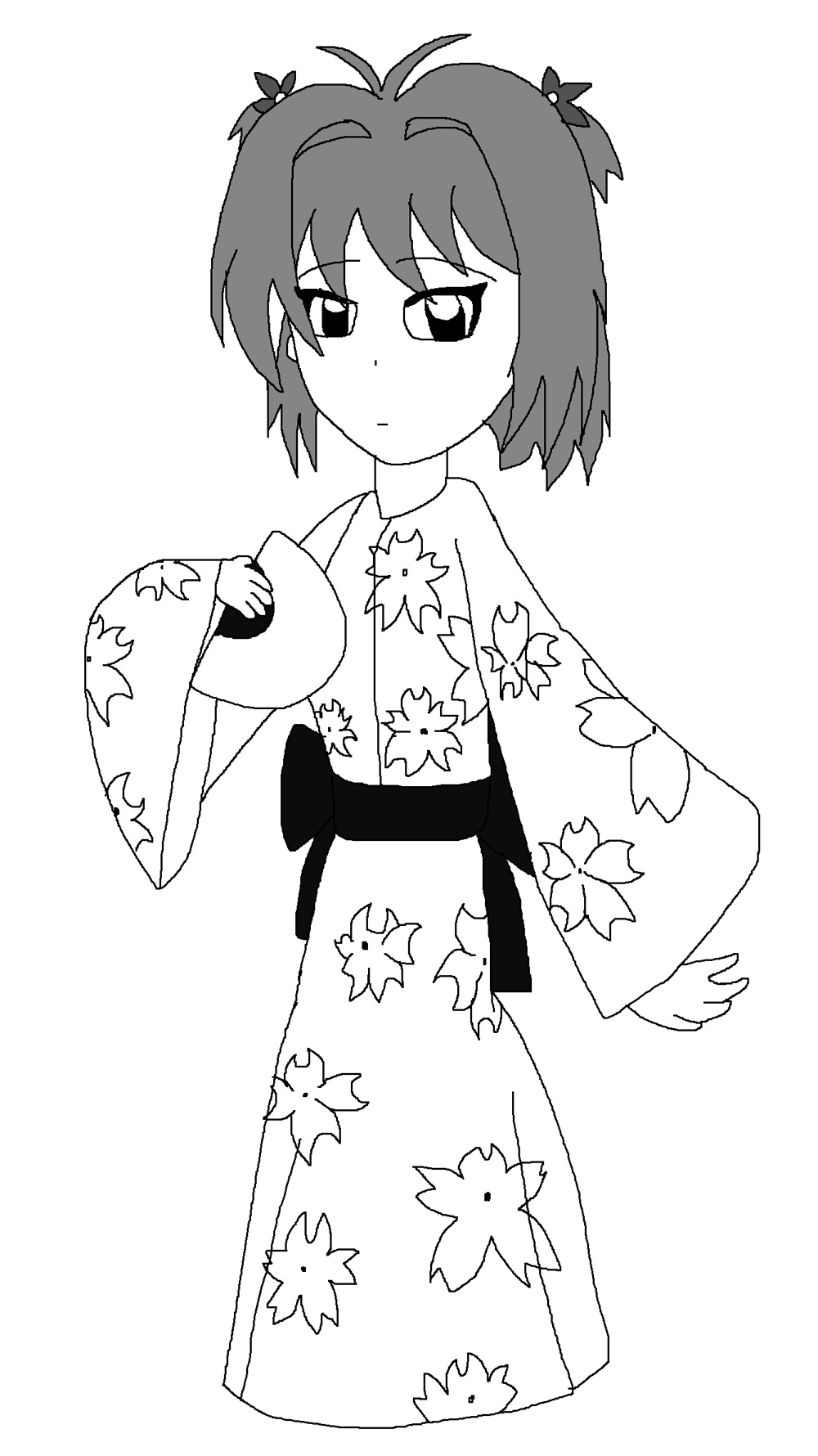 Sakura wearing a Kimono by Rainbow-Dash-Rockz
