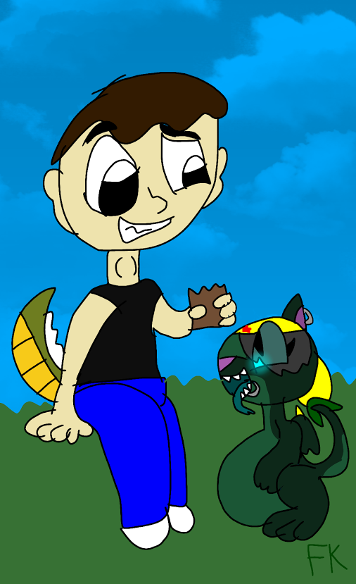 Arthur has a pet cat skunk gargoyle by Rainbow-Dash-Rockz