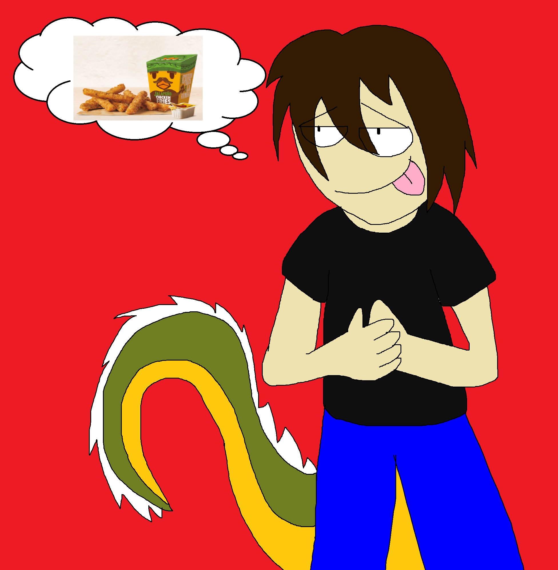 Arthur is thinking for a new Burger King spicy chicken fries by Rainbow-Dash-Rockz