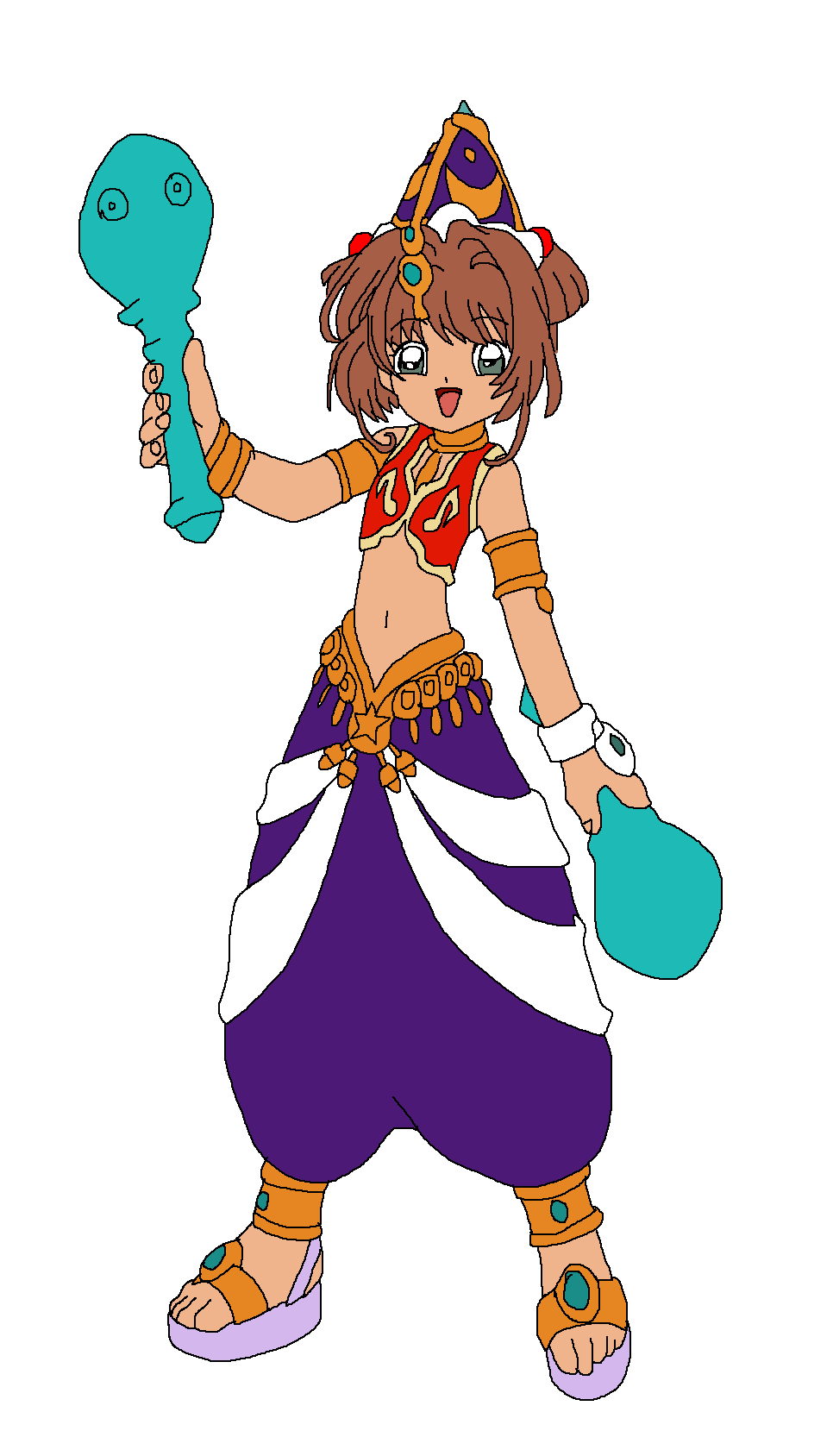 Sakura dressed as Yumi's Genie Dancer by Rainbow-Dash-Rockz