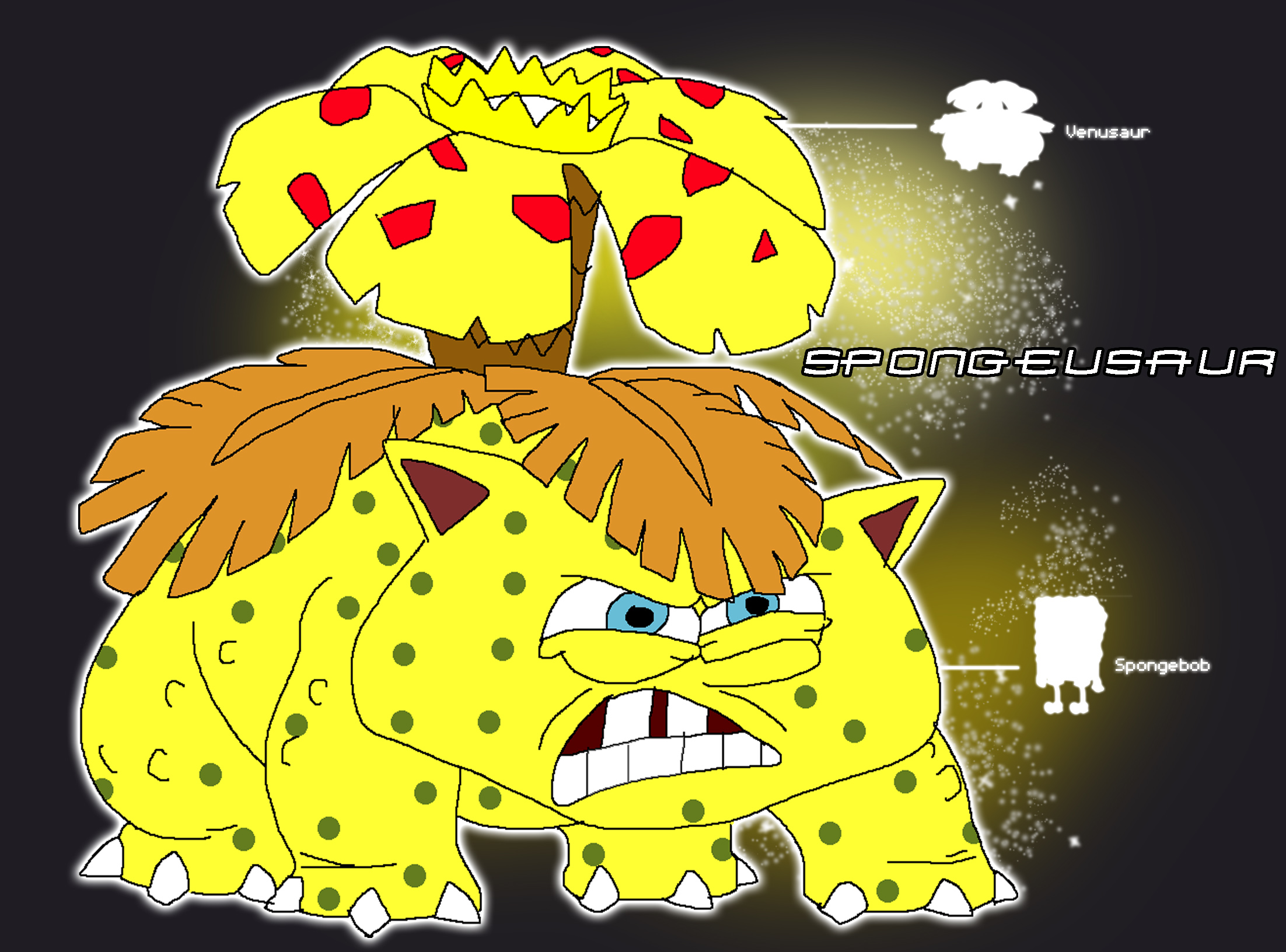 Fusion - Spongeusaur by Rainbow-Dash-Rockz