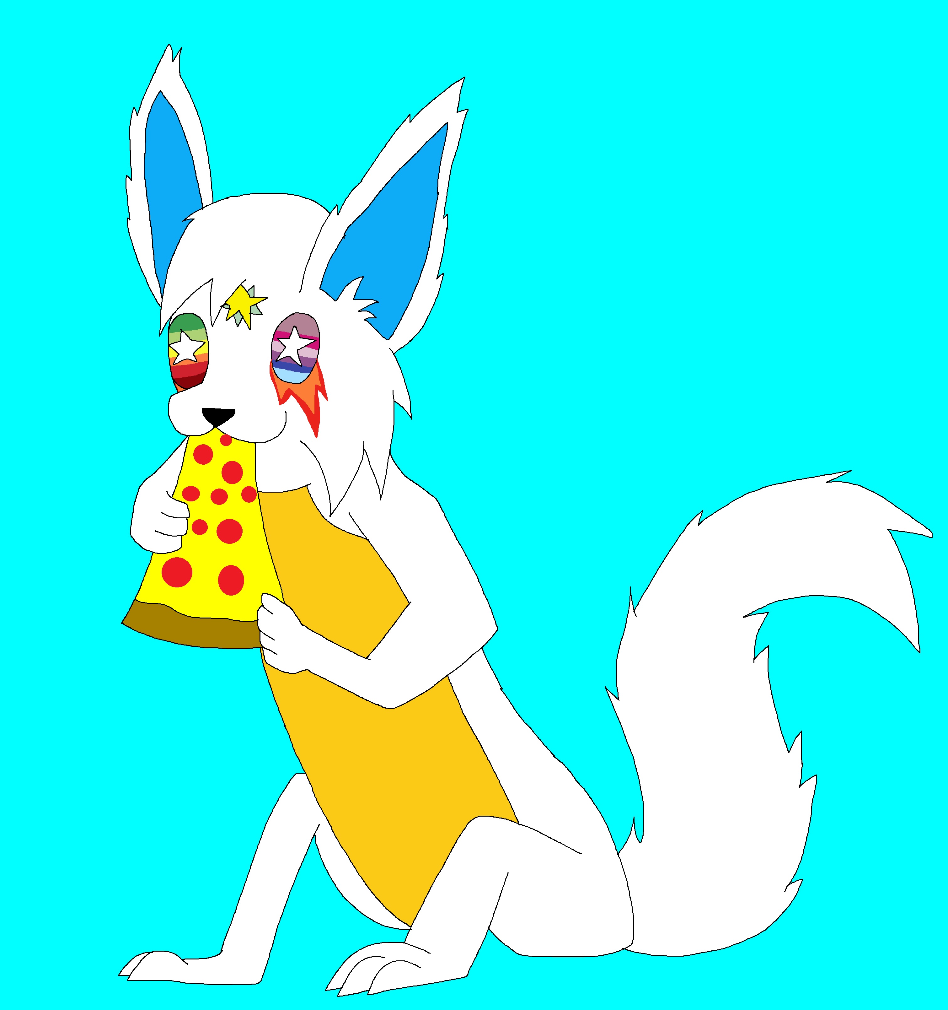 Hesaki eating Pizza by Rainbow-Dash-Rockz