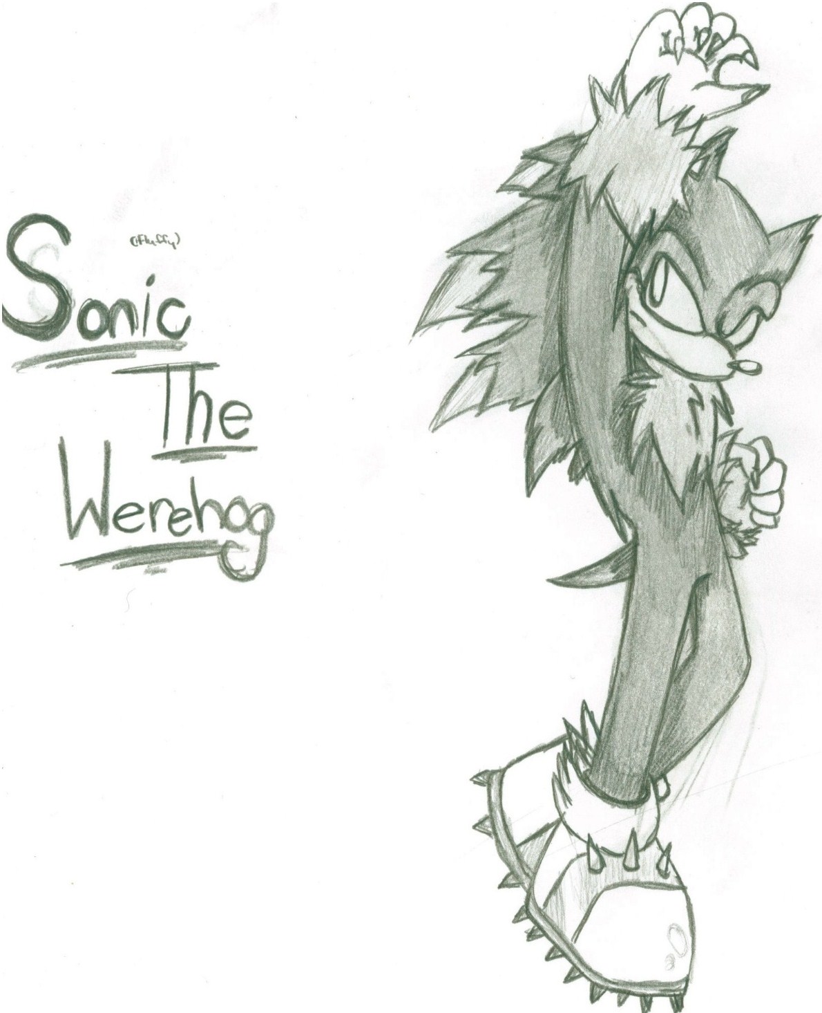 Werehog Sonic!! by RaineandSonic
