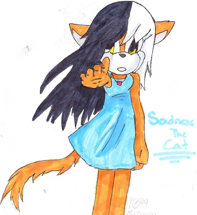 Art Trade: Sadness The Cat by RaineandSonic
