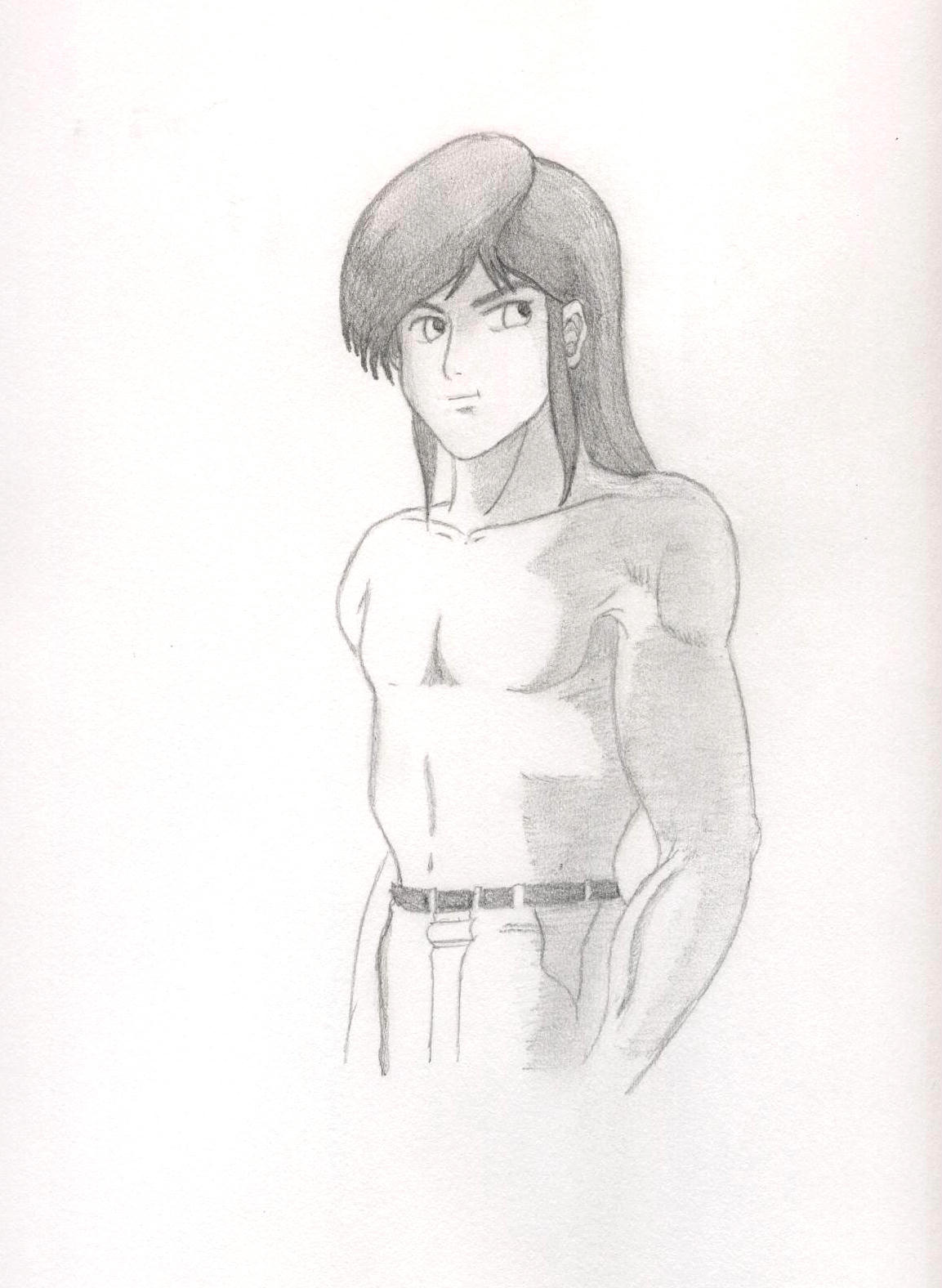 Sho Fukamachi, shirtless 2 by Ran_The_Hyena