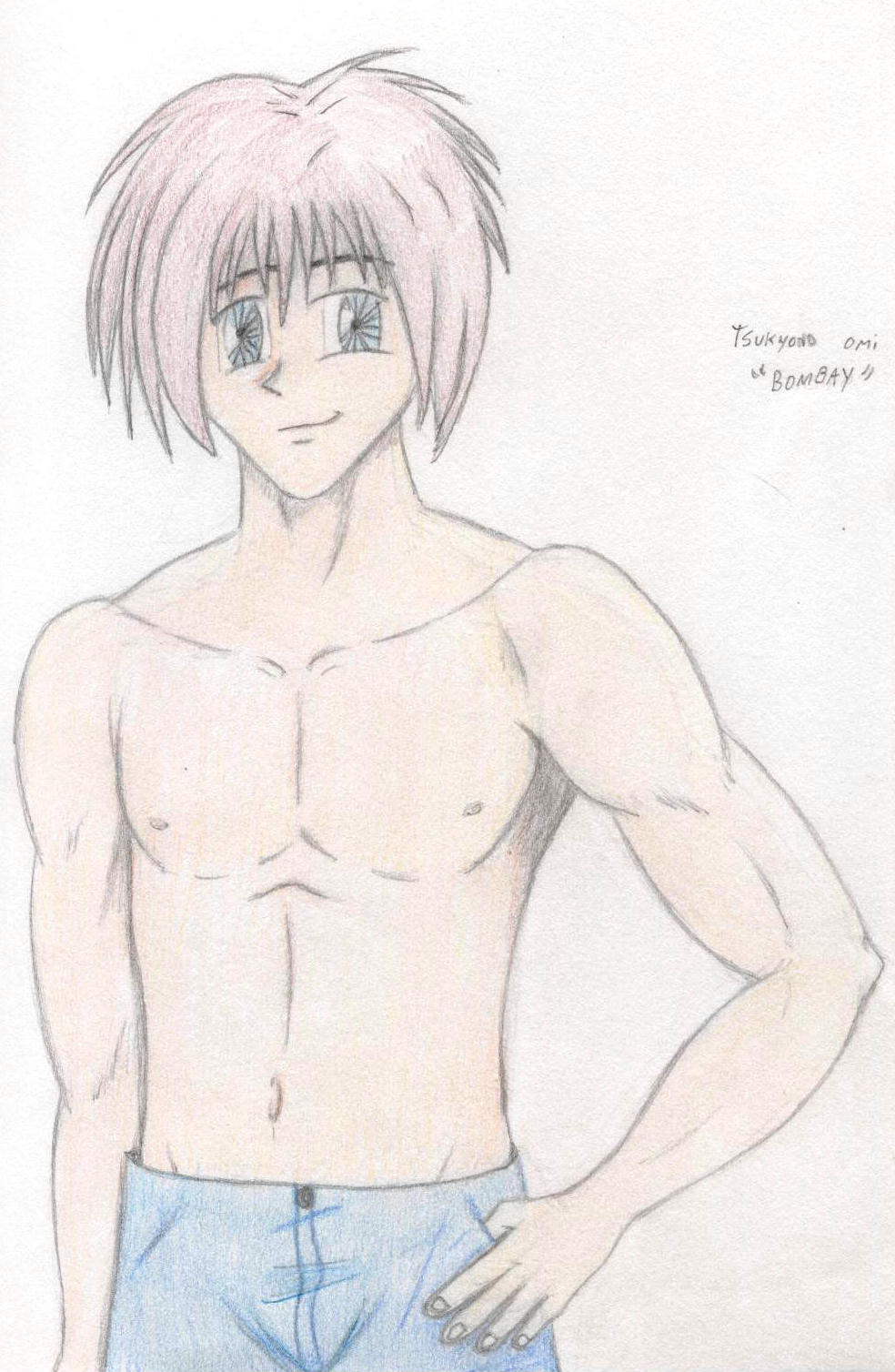 Tsukiyono Omi, shirtless by Ran_The_Hyena