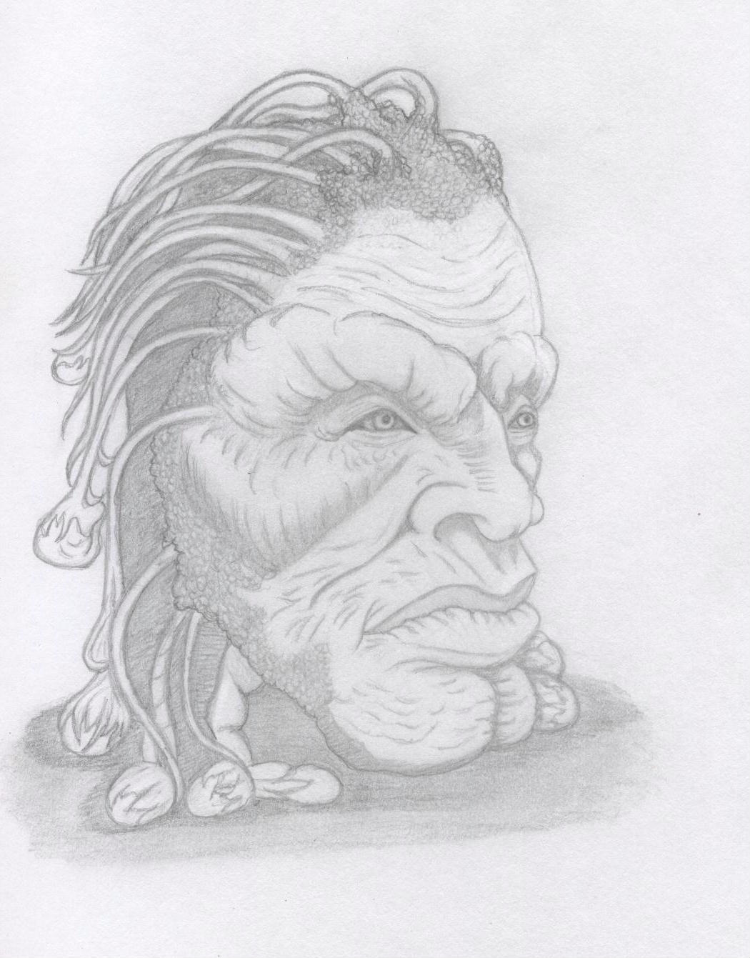 The Face Of Boe in profile by Ran_The_Hyena