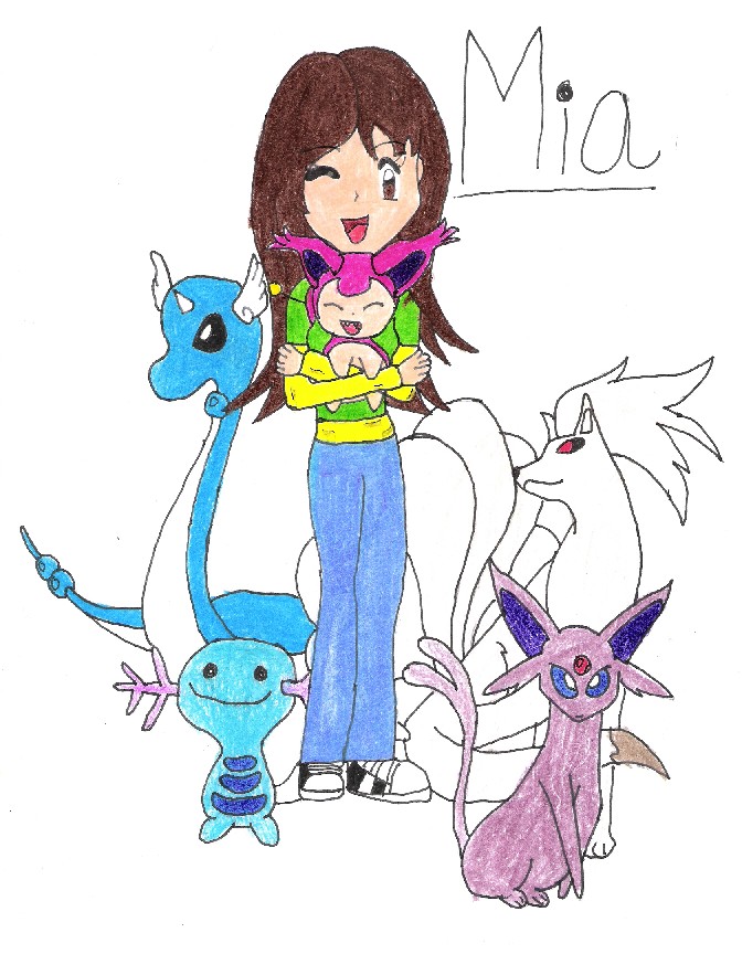 Mia and her pokemon team(request for BladeElinor) by Ranson