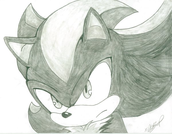 shadow the hedgehog drawings in pencil