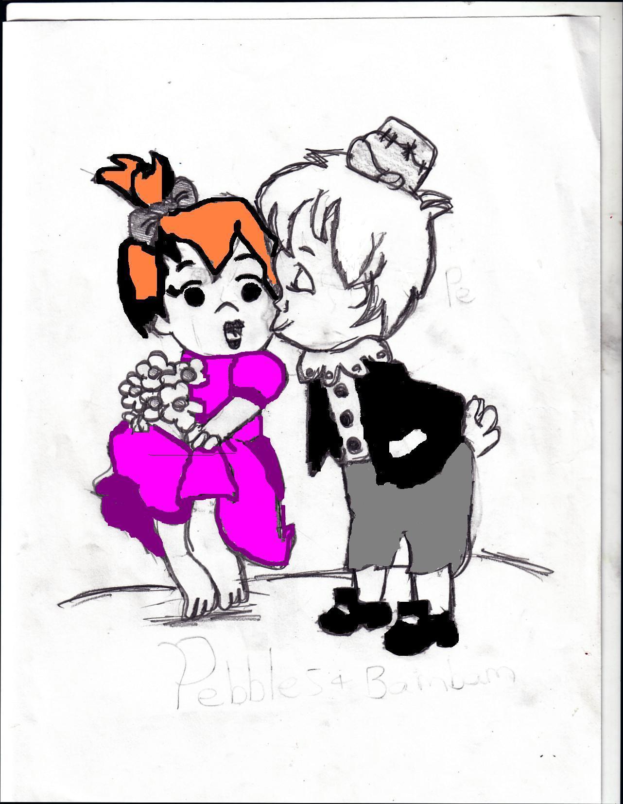 Pebbles and Bambam(colored) by Raylover345678